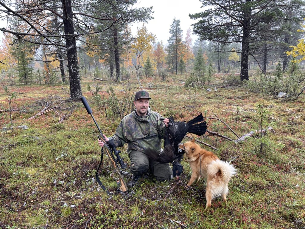 suomenpystykorva ja saalis